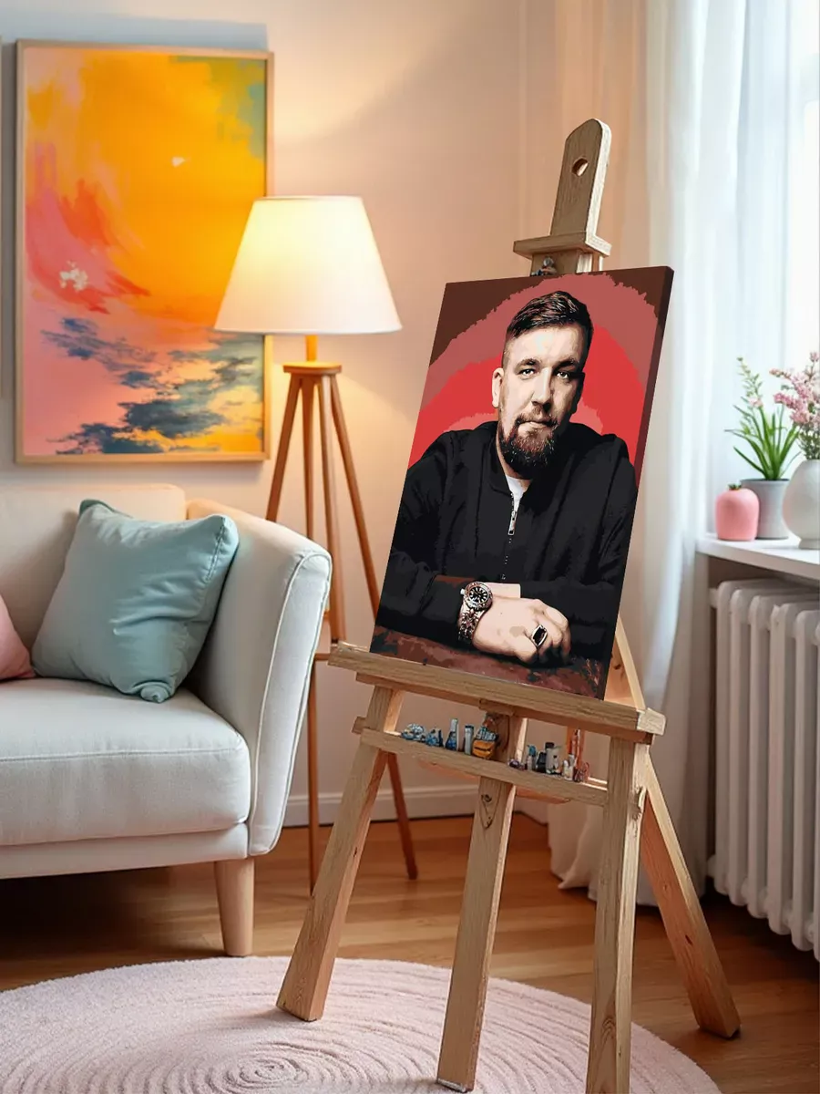 Картина по номерам «Рэпер Баста Василий Вакуленко 18» — картинка 9