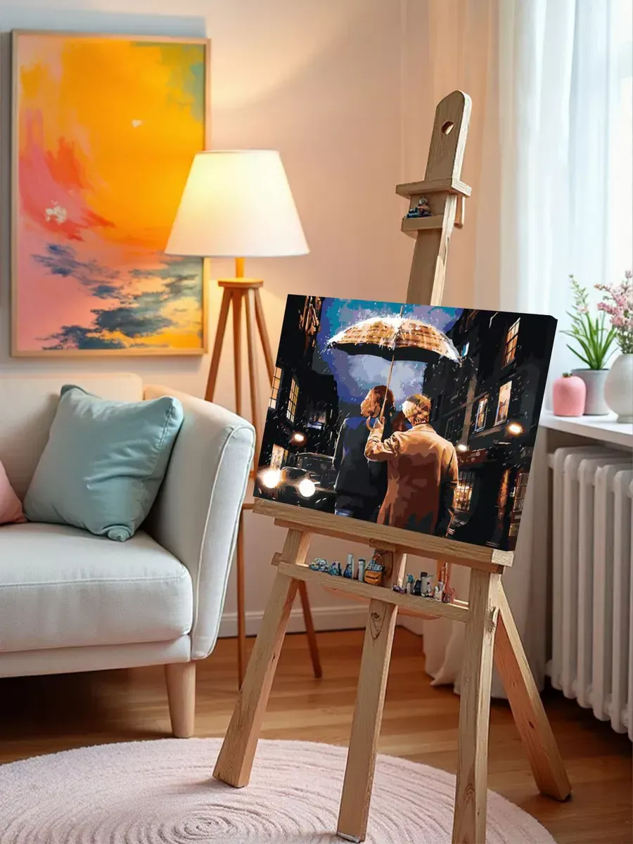 Картина по номерам «Благие знамения: Азирафель и Кроули с зонтом 2» — картинка 9