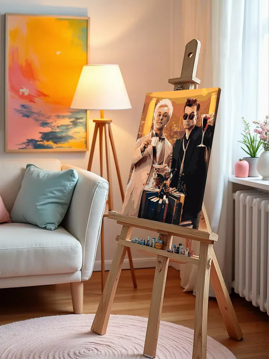 Картина по номерам «Благие знамения: Азирафель и Кроули 8» — картинка 9