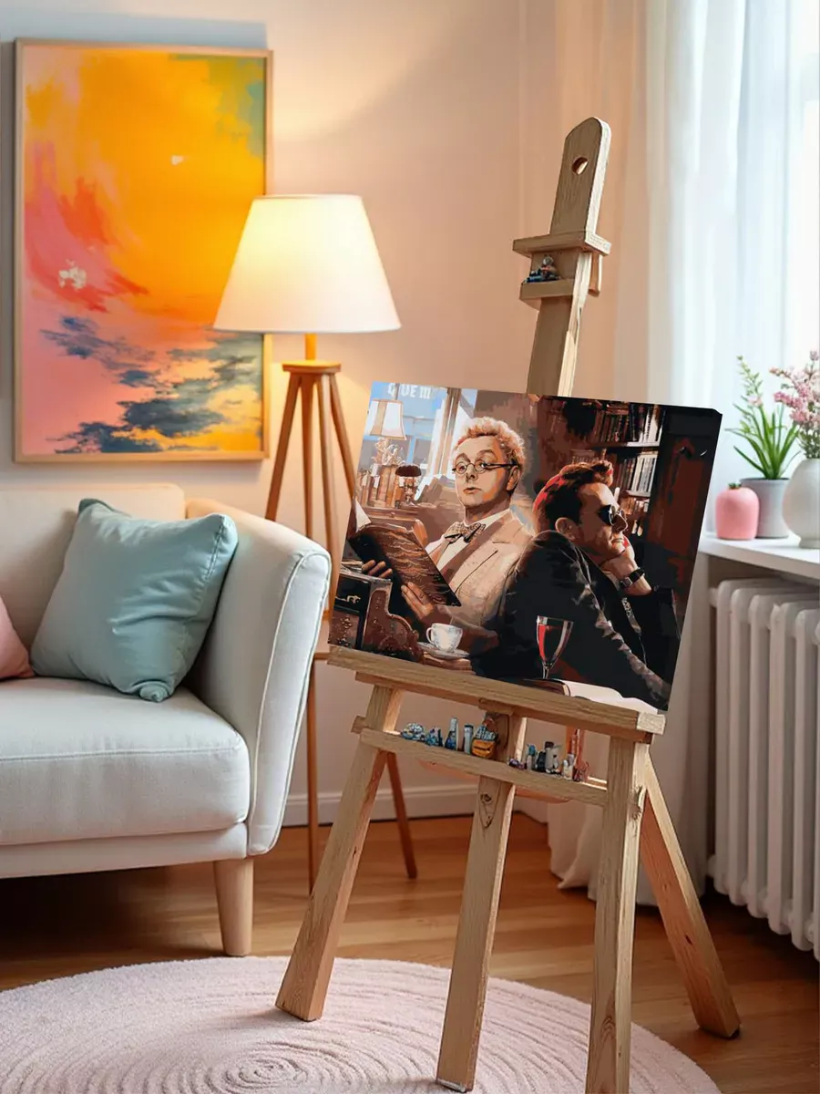 Картина по номерам «Благие знамения: Азирафель и Кроули 9» — картинка 10