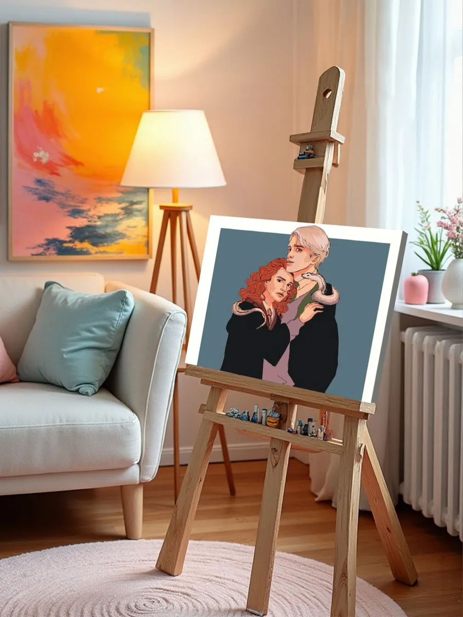 Картина по номерам «Гарри Поттер: Драмиона - Драко Малфой и Гермиона 3» — картинка 10