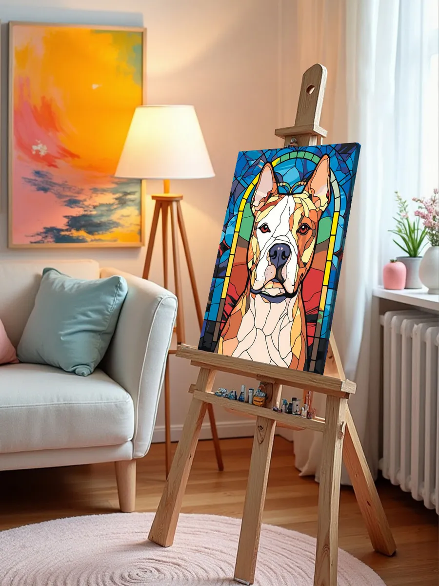 Картина по номерам «Собака Стаффорд (Стаффордширский терьер) арт 3» — картинка 10