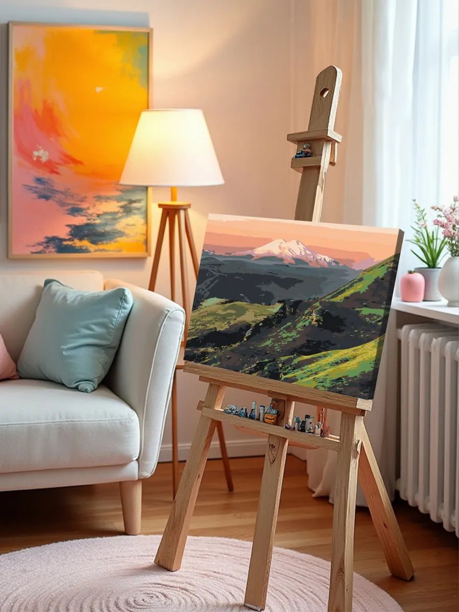 Картина по номерам «Пейзаж гора Эльбрус на рассвете» — картинка 10