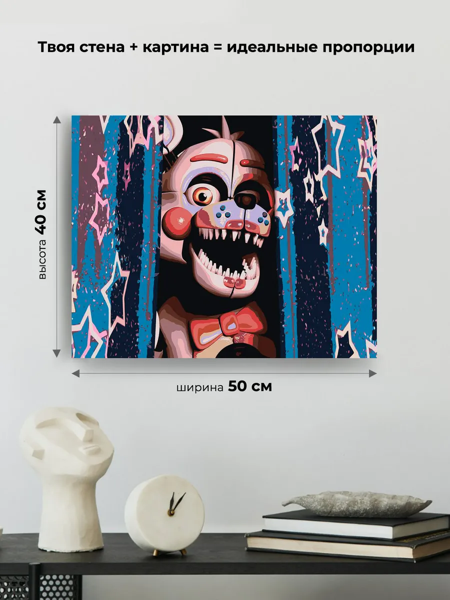 Картина по номерам «Фнаф Freddy's Фантайм Фокси» — картинка 3