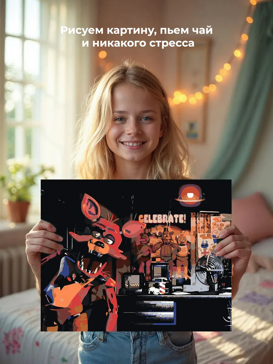 Картина по номерам «Фнаф Five nights at Freddy's Фокси 2» — картинка 7