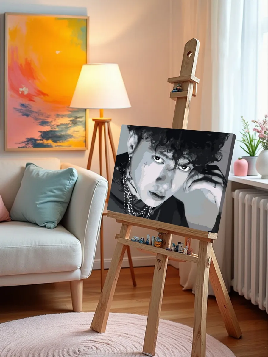 Картина по номерам «Три дня дождя: Глеб Викторов монохром 3» — картинка 10