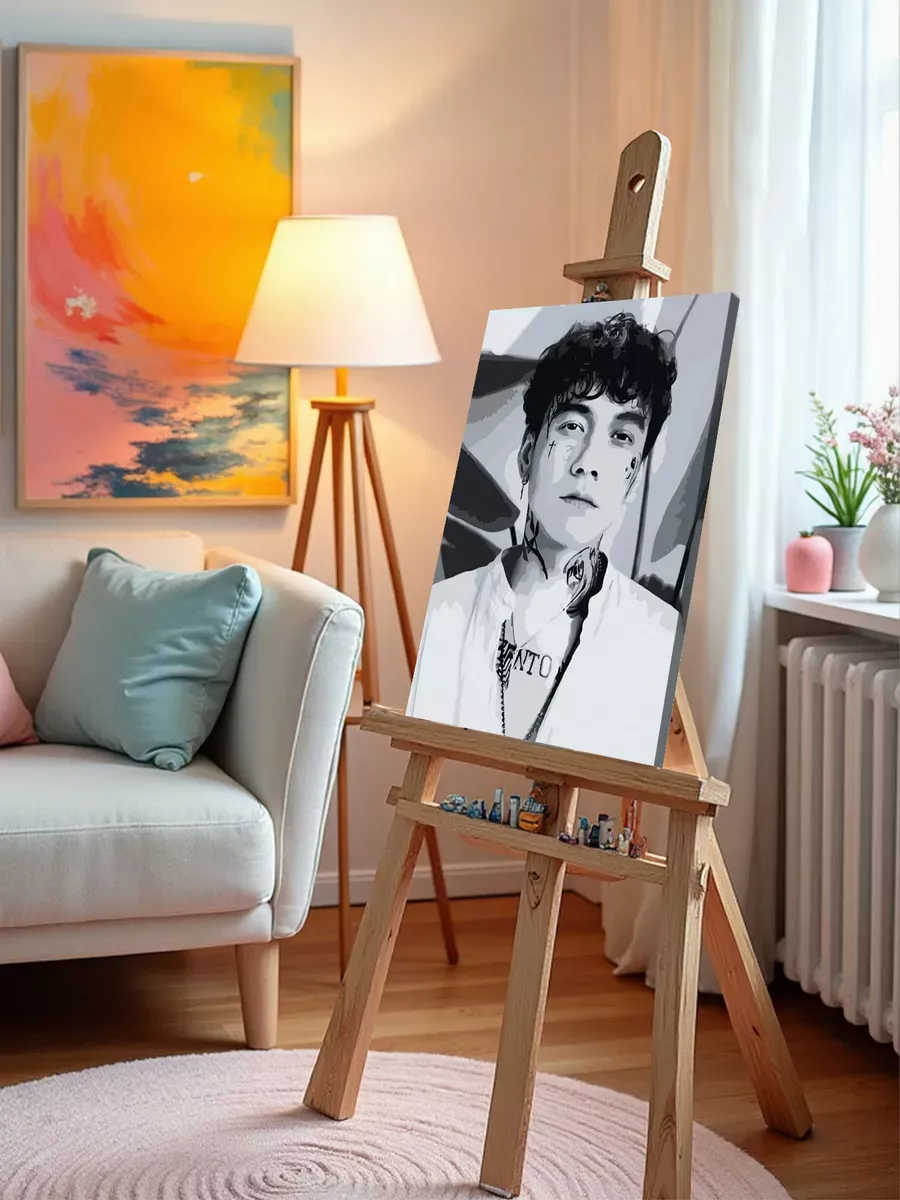 Картина по номерам «Три дня дождя: Глеб Викторов монохром 5» — картинка 9