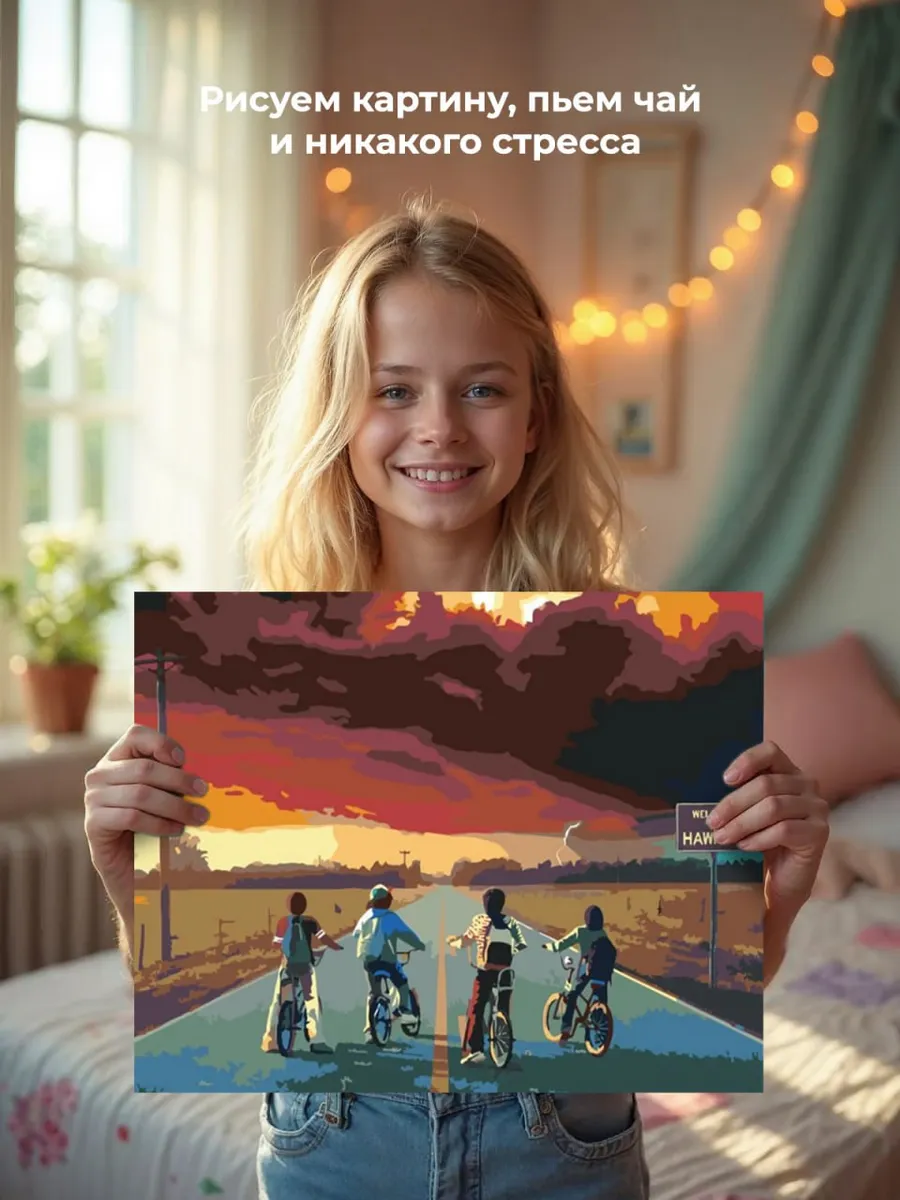 Картина по номерам «CMH: Руслан Crazy Mega Hell киберпанк» — картинка 7