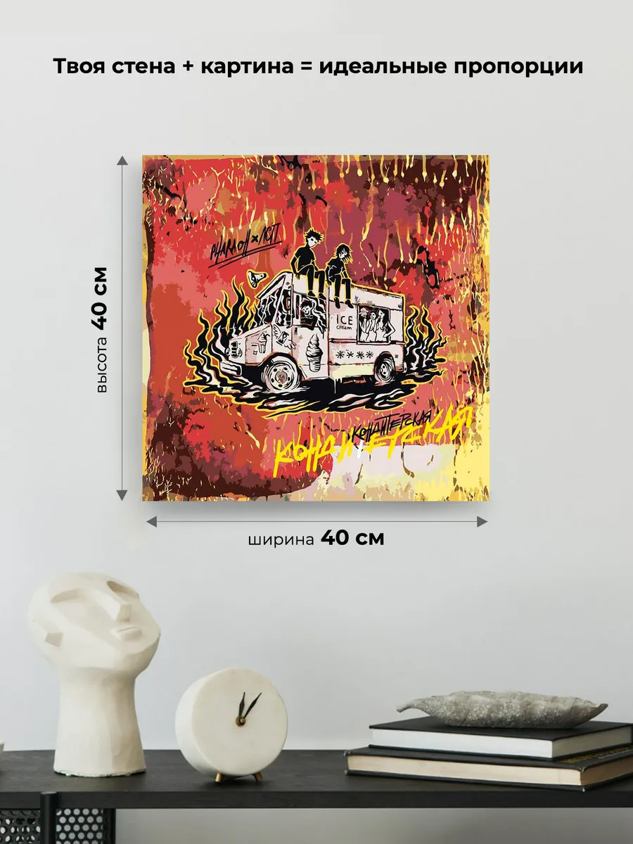 Картина по номерам «Рэпер ЛСП и Фараон: альбом Кондитерская» — картинка 3