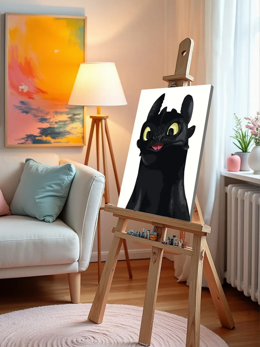 Картина по номерам «Как приручить дракона: Беззубик 40х50» — картинка 10