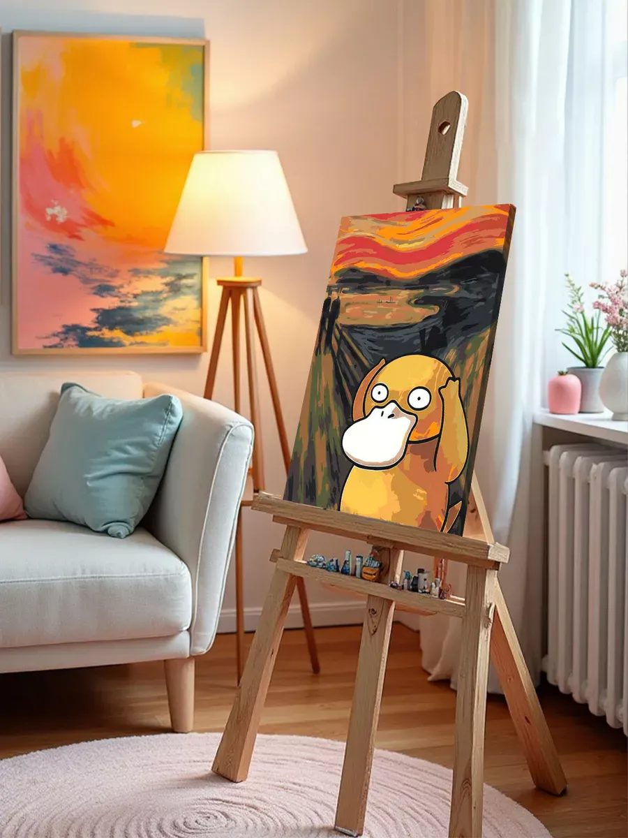 Картина по номерам «Крик Эдвард Мунк: Покемон Псайдак 40х50» — картинка 9