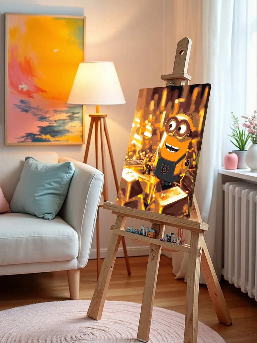 Картина по номерам «Миньоны и золото, мульт Гадкий я 40х50» — картинка 10