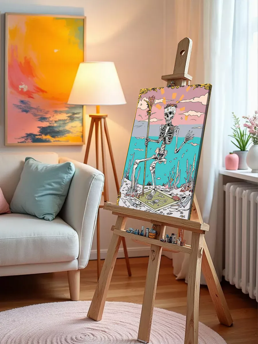 Картина по номерам «Карта таро скелет, мистика гадание» — картинка 9