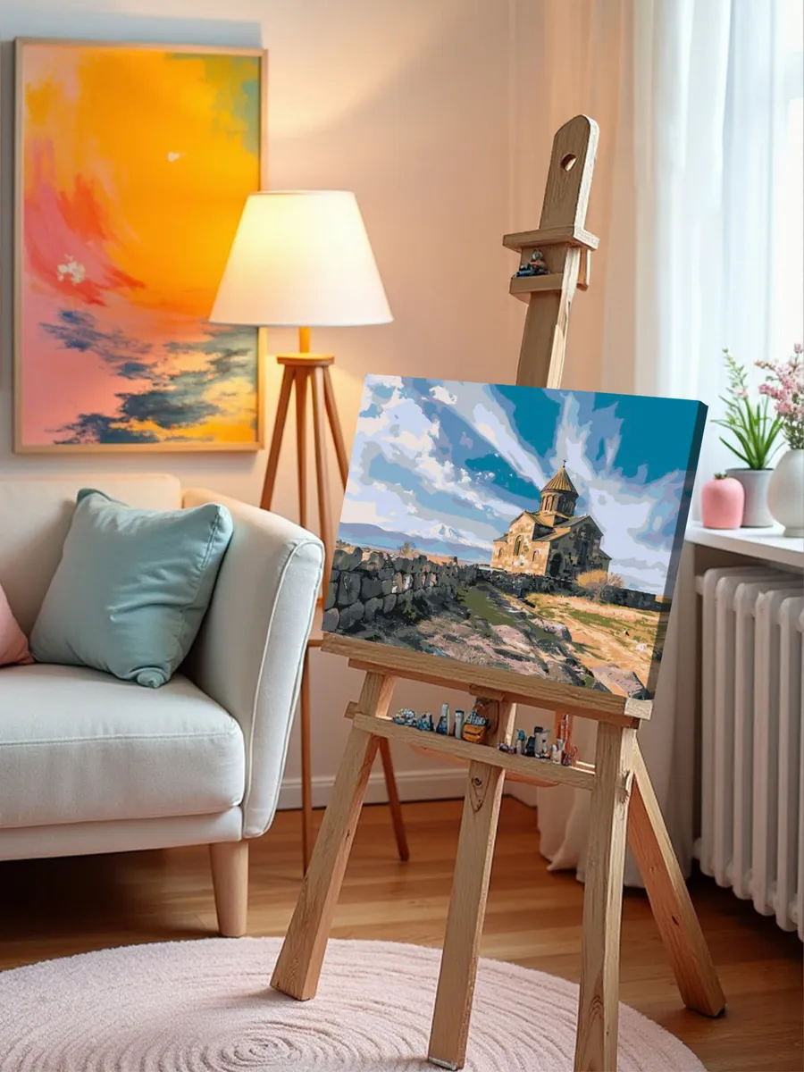 Картина по номерам «Армения: древний монастырь и гора Арарат» — картинка 10