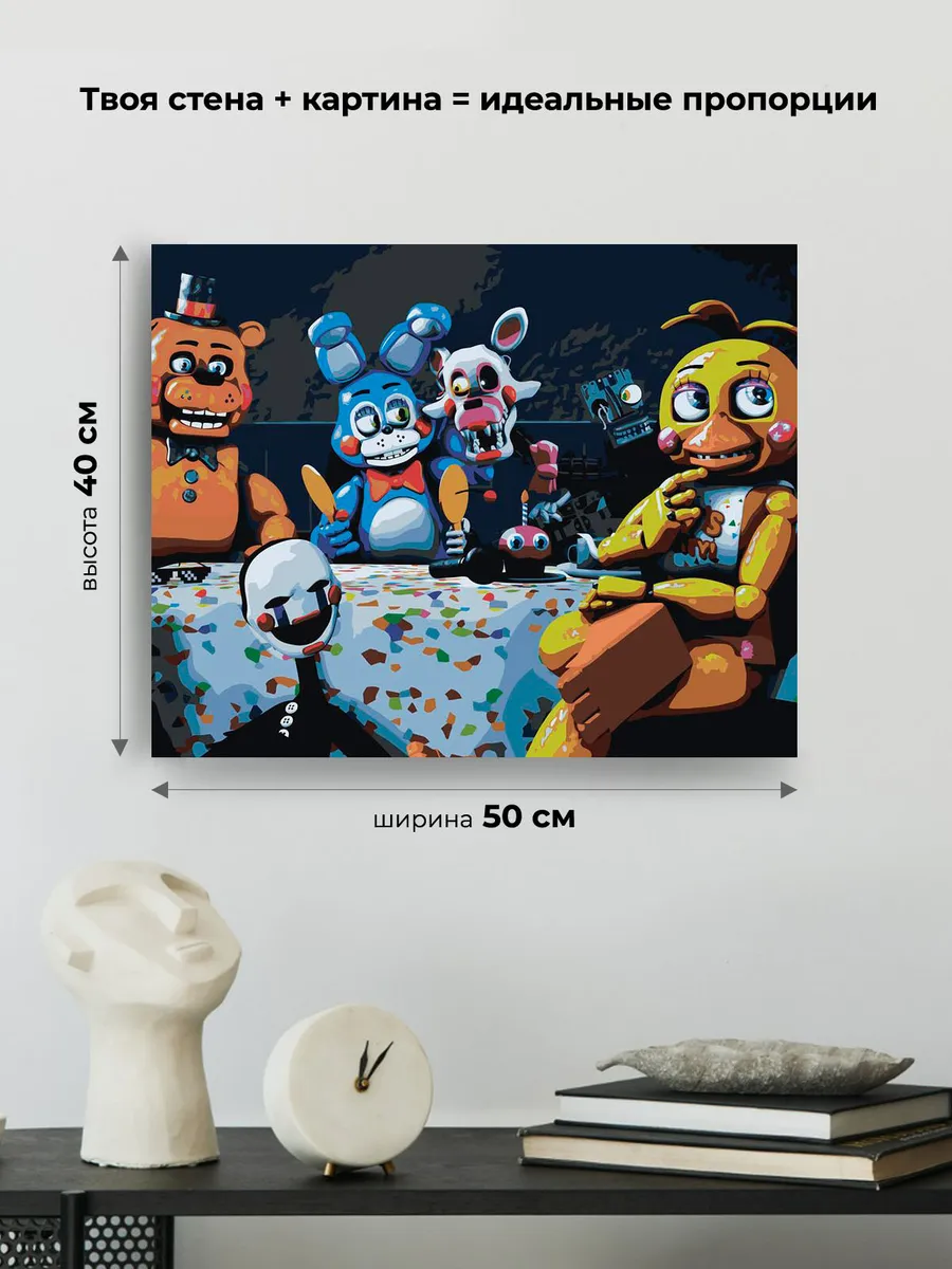 Картина по номерам «Фнаф Five nights at Freddy's Аниматроники» — картинка 3