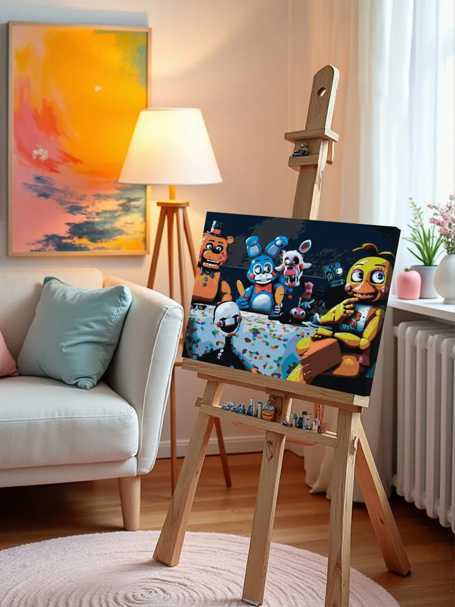 Картина по номерам «Фнаф Five nights at Freddy's Аниматроники» — картинка 10