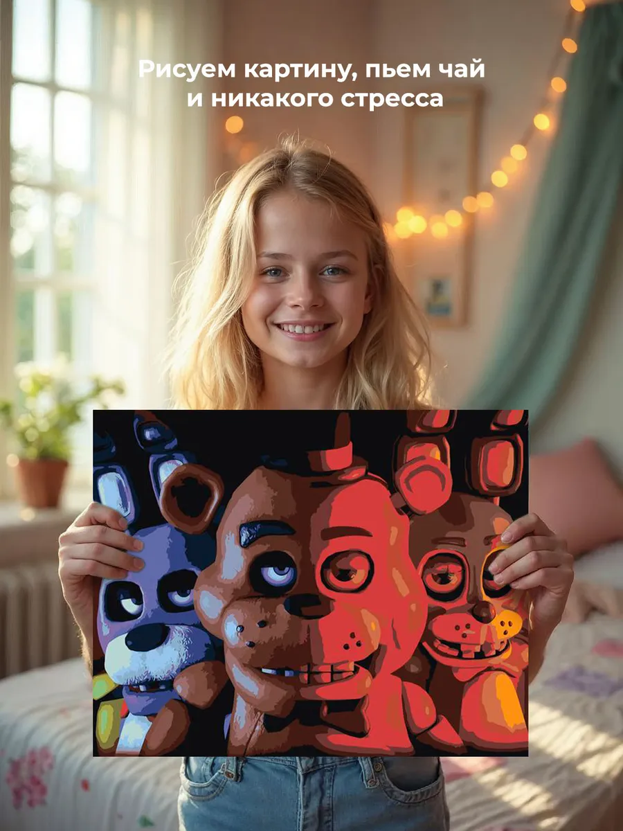 Картина по номерам «Фнаф Five nights at Freddy's Аниматроники» — картинка 7
