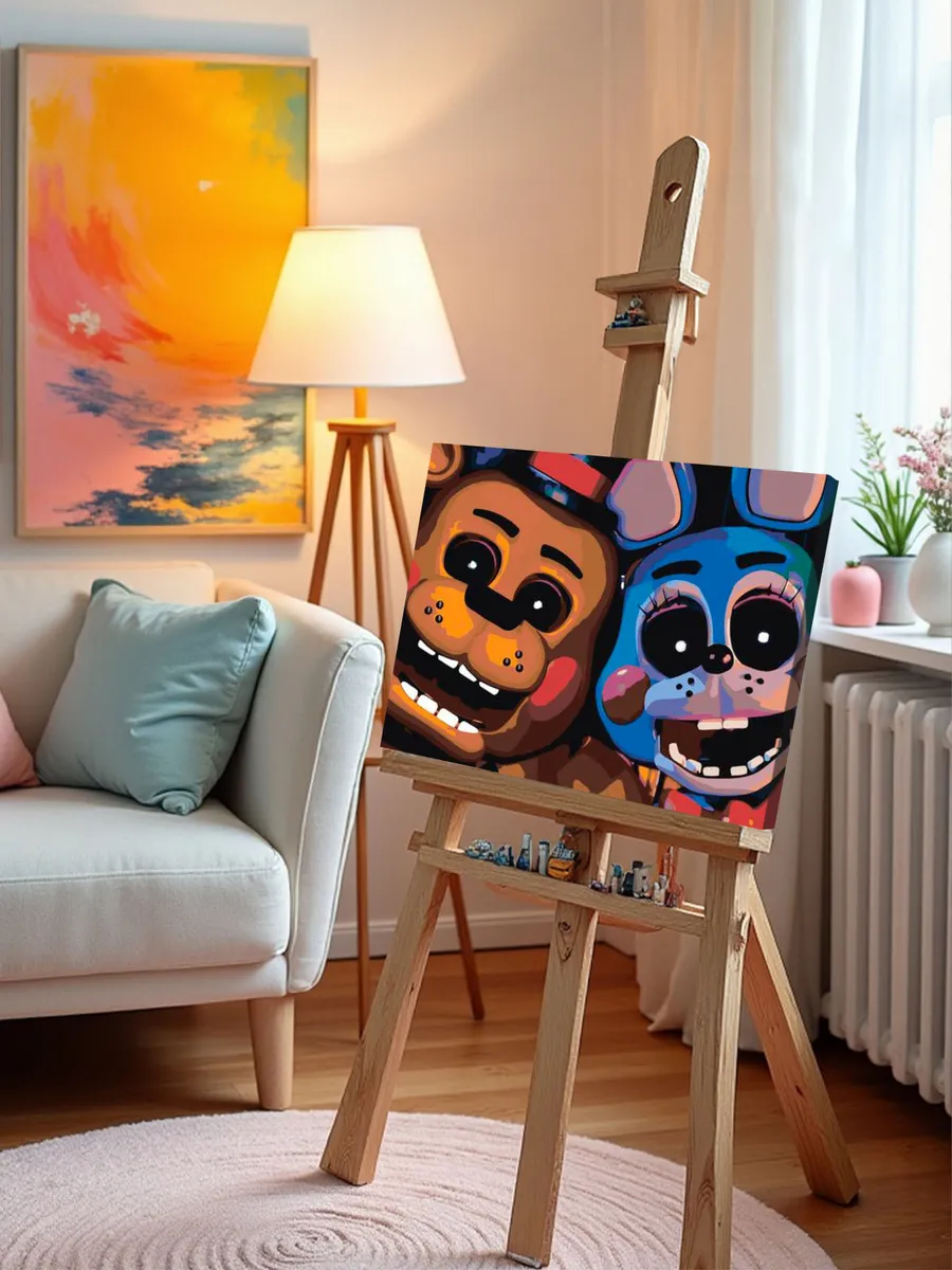 Картина по номерам «Фнаф Freddy's Фредди и Бонни 40x50» — картинка 10