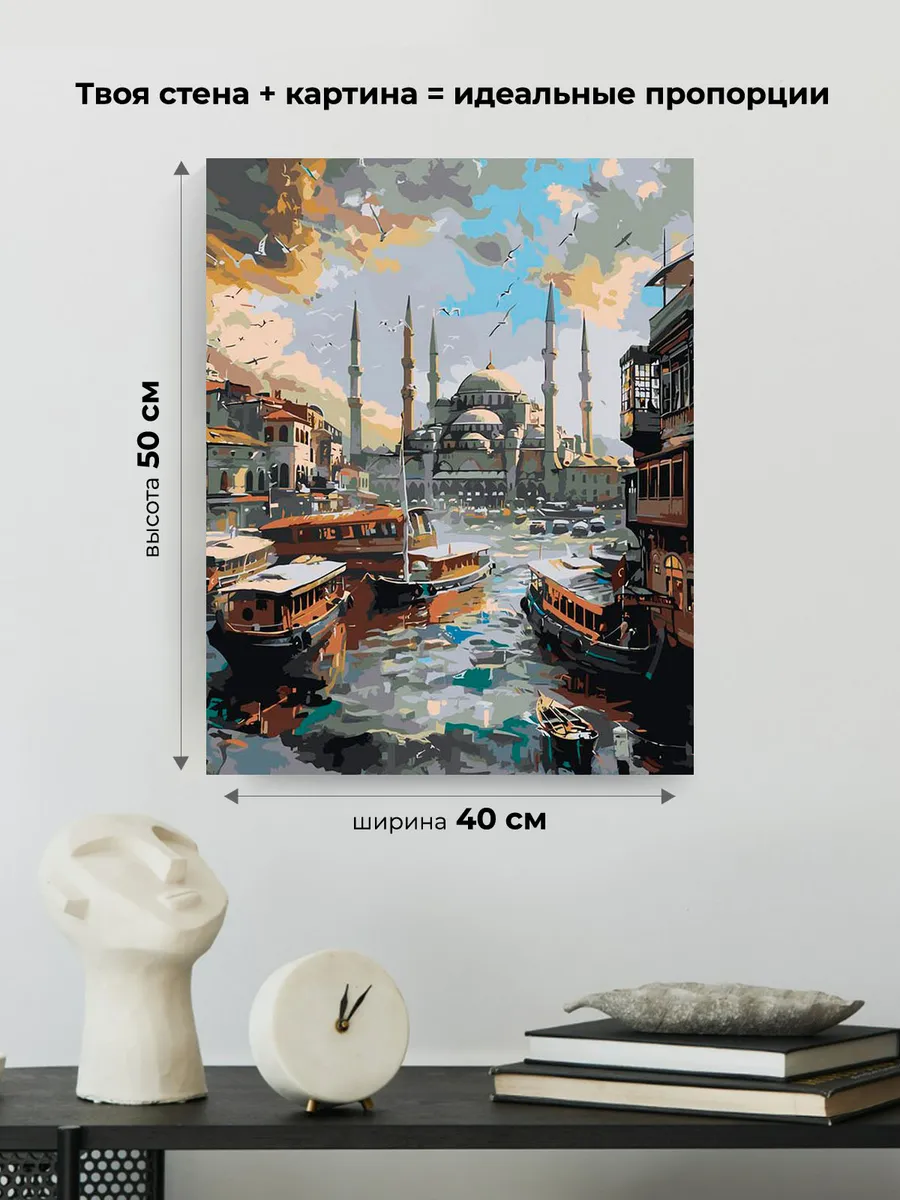 Картина по номерам «Город Стамбул, Турция: мечеть, религия» — картинка 3