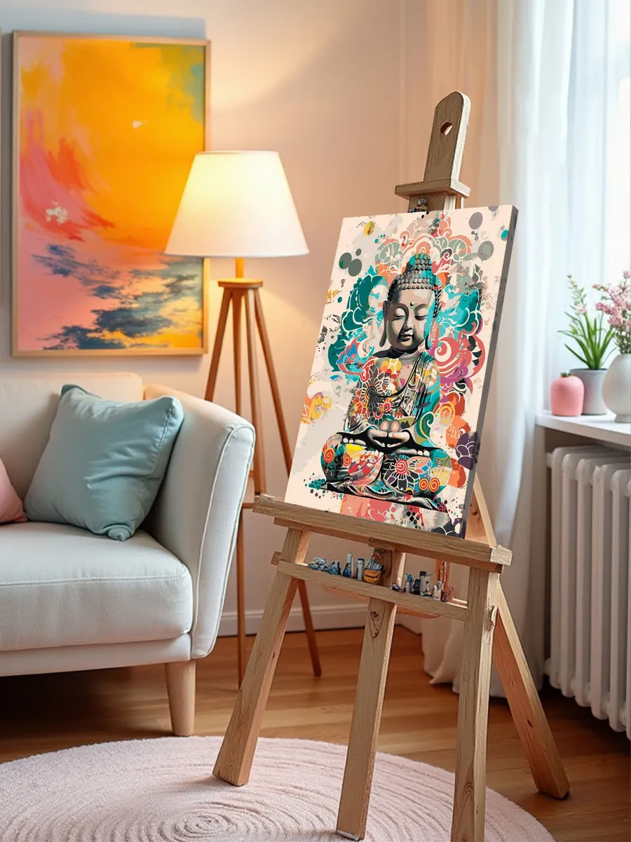 Картина по номерам «Религия буддизм: маленький Будда арт» — картинка 10