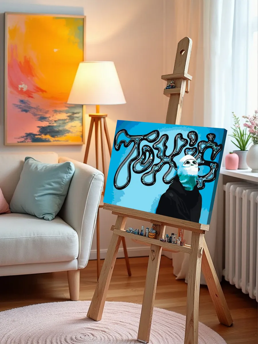 Картина по номерам «Рэп музыкант Toxis Токсис: Андрей арт» — картинка 10