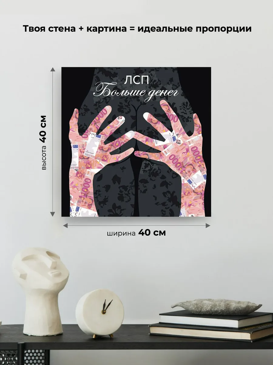 Картина по номерам «Рэпер ЛСП LSP: Больше денег арт 40x40» — картинка 3