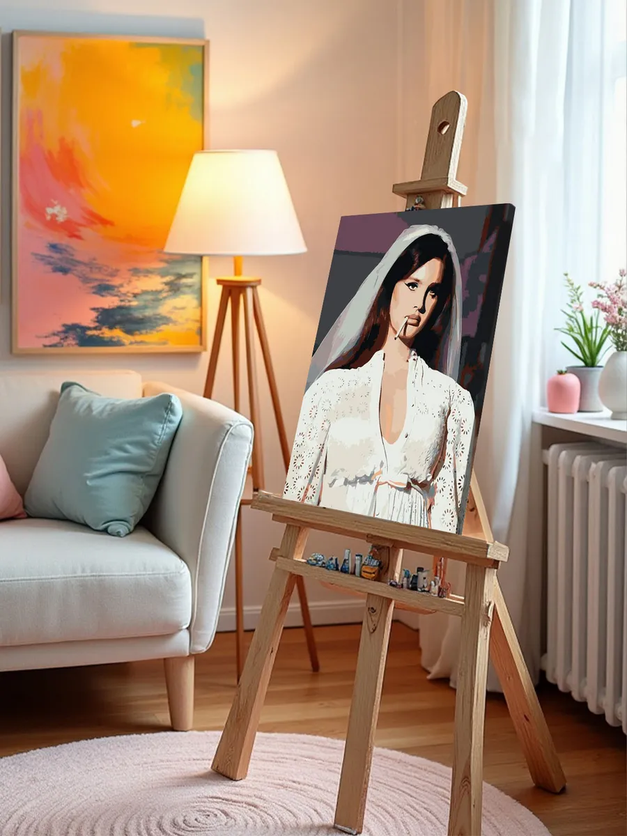 Картина по номерам «Lana Del Rey Лана Дель Рей: в платье» — картинка 10