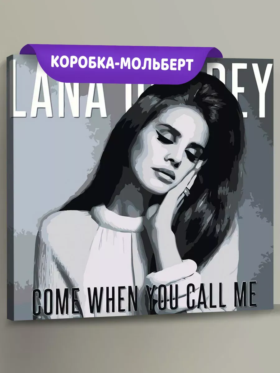 Картина по номерам «Lana Del Rey Лана Дель Рей: обложка чб»