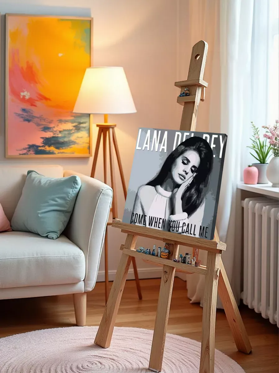 Картина по номерам «Lana Del Rey Лана Дель Рей: обложка чб» — картинка 10