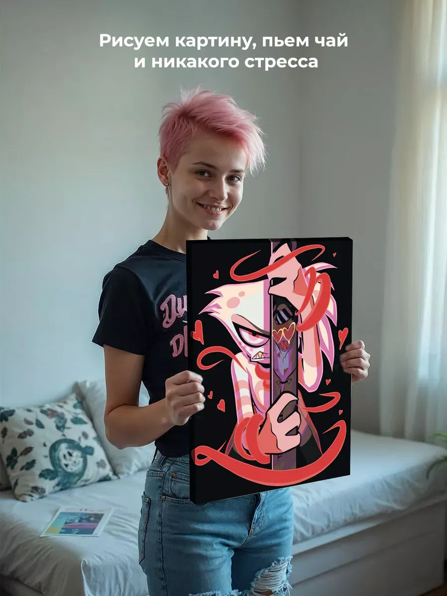 Картина по номерам «Отель Хазбин (Харбин): Энджел и Валентино» — картинка 6