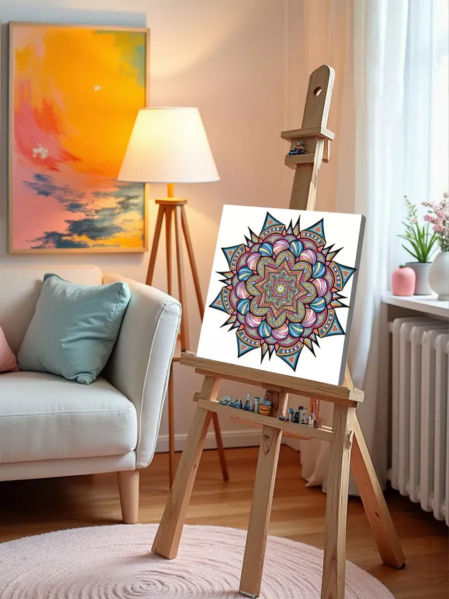 Картина по номерам «Религия, Буддизм: мандала 40x40» — картинка 9