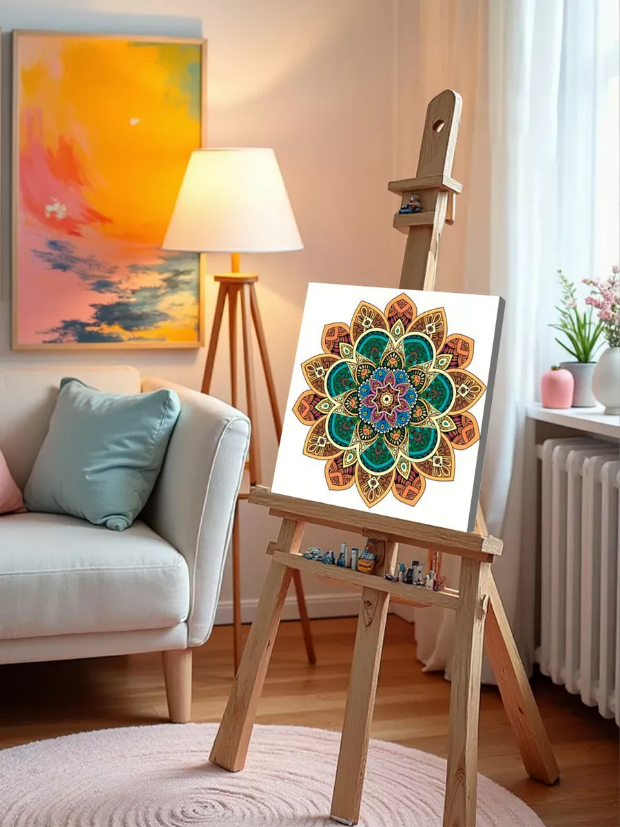 Картина по номерам «Религия, Буддизм: мандала 40x40» — картинка 9