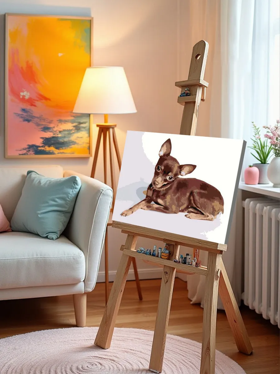 Картина по номерам «Собаки: Той терьер 40x50» — картинка 10