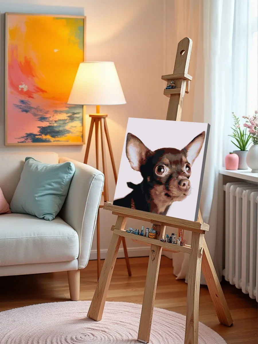 Картина по номерам «Собаки: Той терьер 40x40» — картинка 9