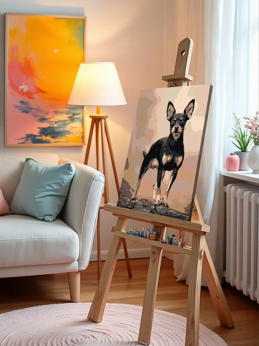 Картина по номерам «Собаки: Той терьер в лесу 40x50» — картинка 10