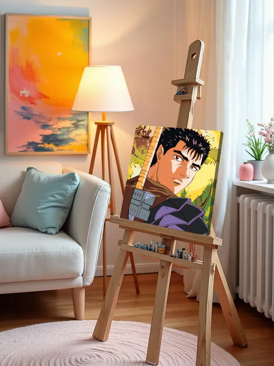 Картина по номерам «Берсерк Berserk манга аниме: Гатс 40x40» — картинка 9