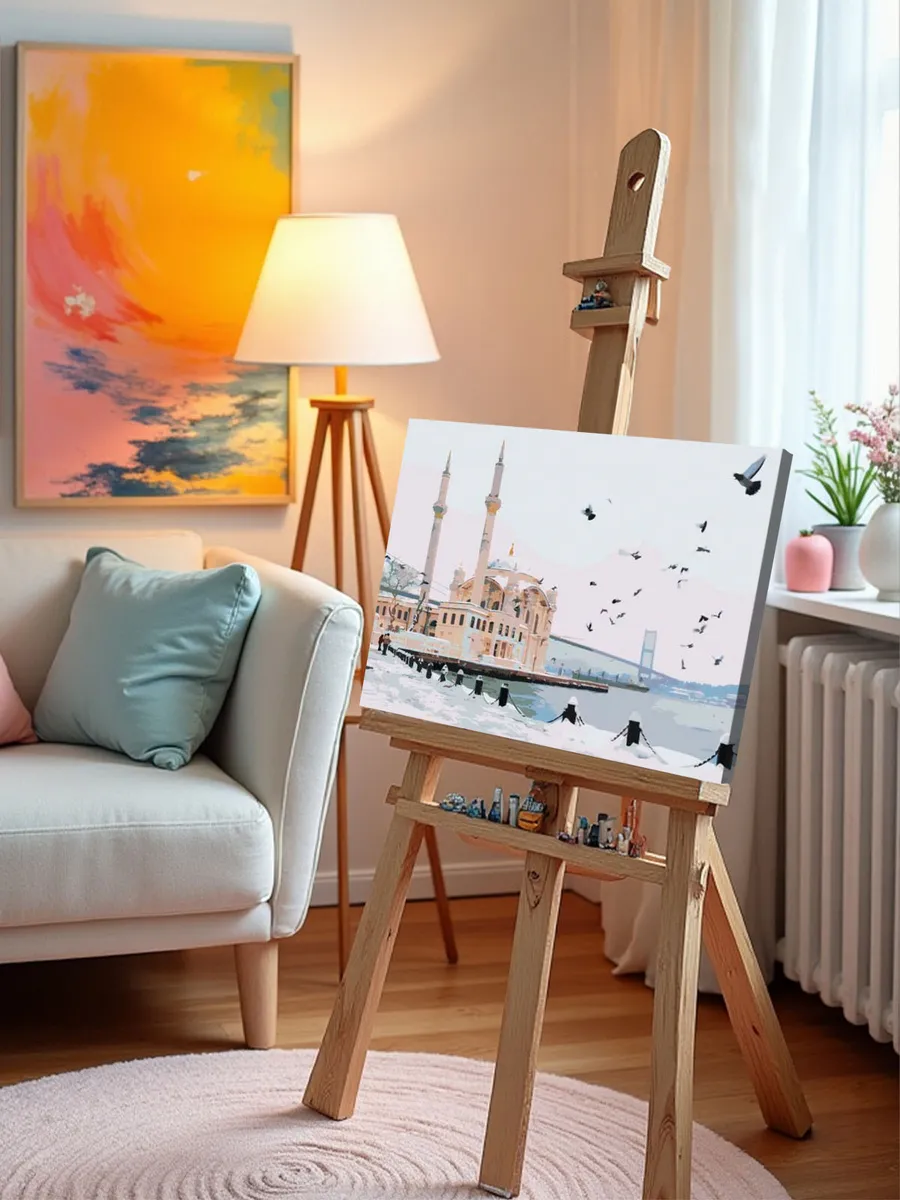 Картина по номерам «Стамбул, Турция: мечеть Ортакёй зимой» — картинка 10