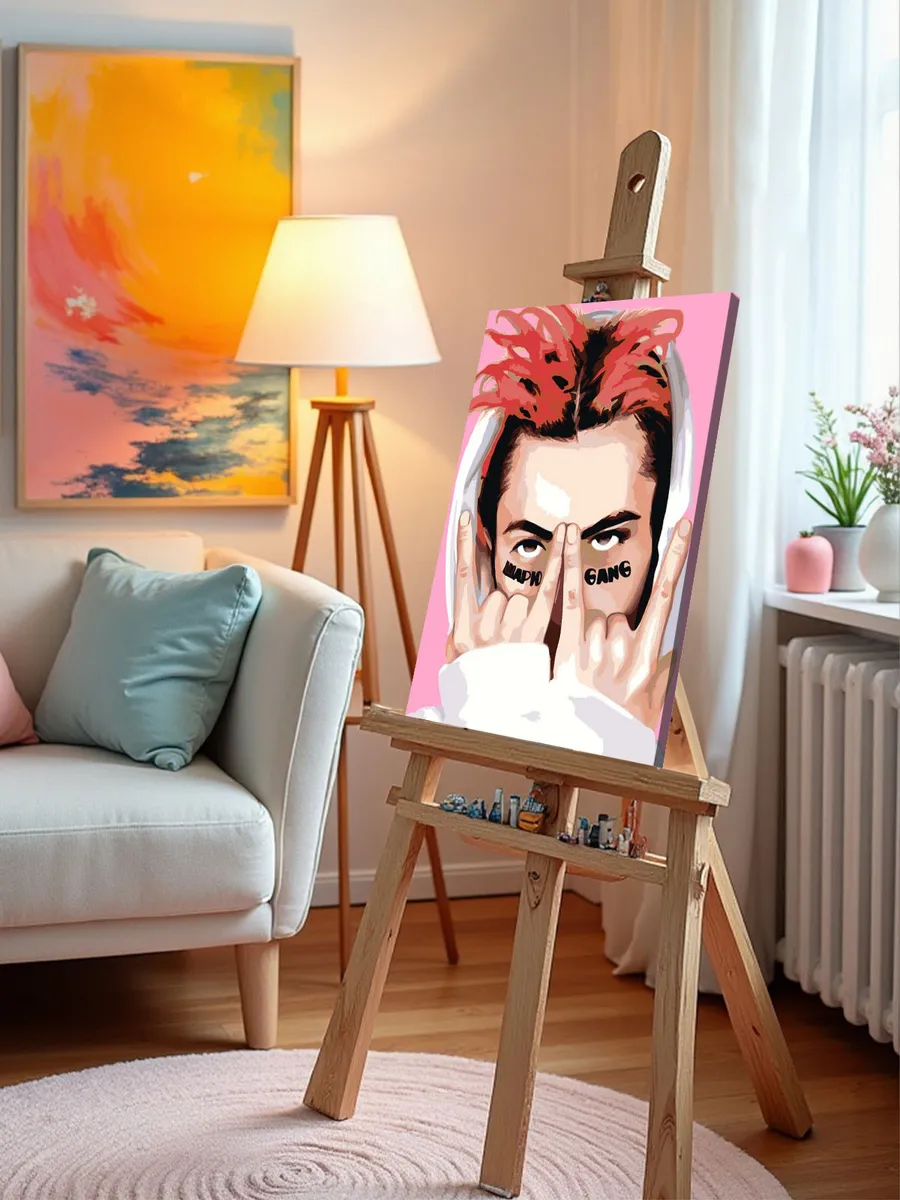 Картина по номерам «Рэпер Гон Флад GONE.Fludd: Шарю Гэнг арт» — картинка 10