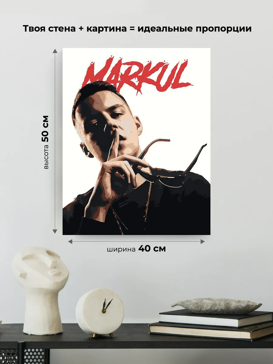 Картина по номерам «Рэпер Маркул Markul: портрет с очками» — картинка 3