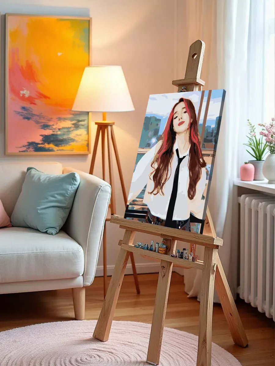 Картина по номерам «Ютубер Риви А4: портрет с галстуком» — картинка 10