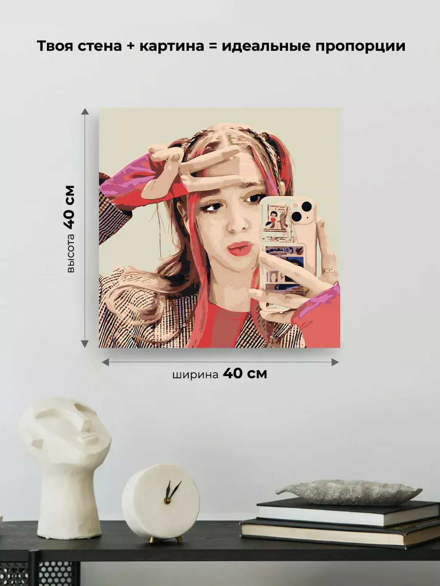 Картина по номерам «Ютубер Риви А4: селфи в лифте 40x40» — картинка 3