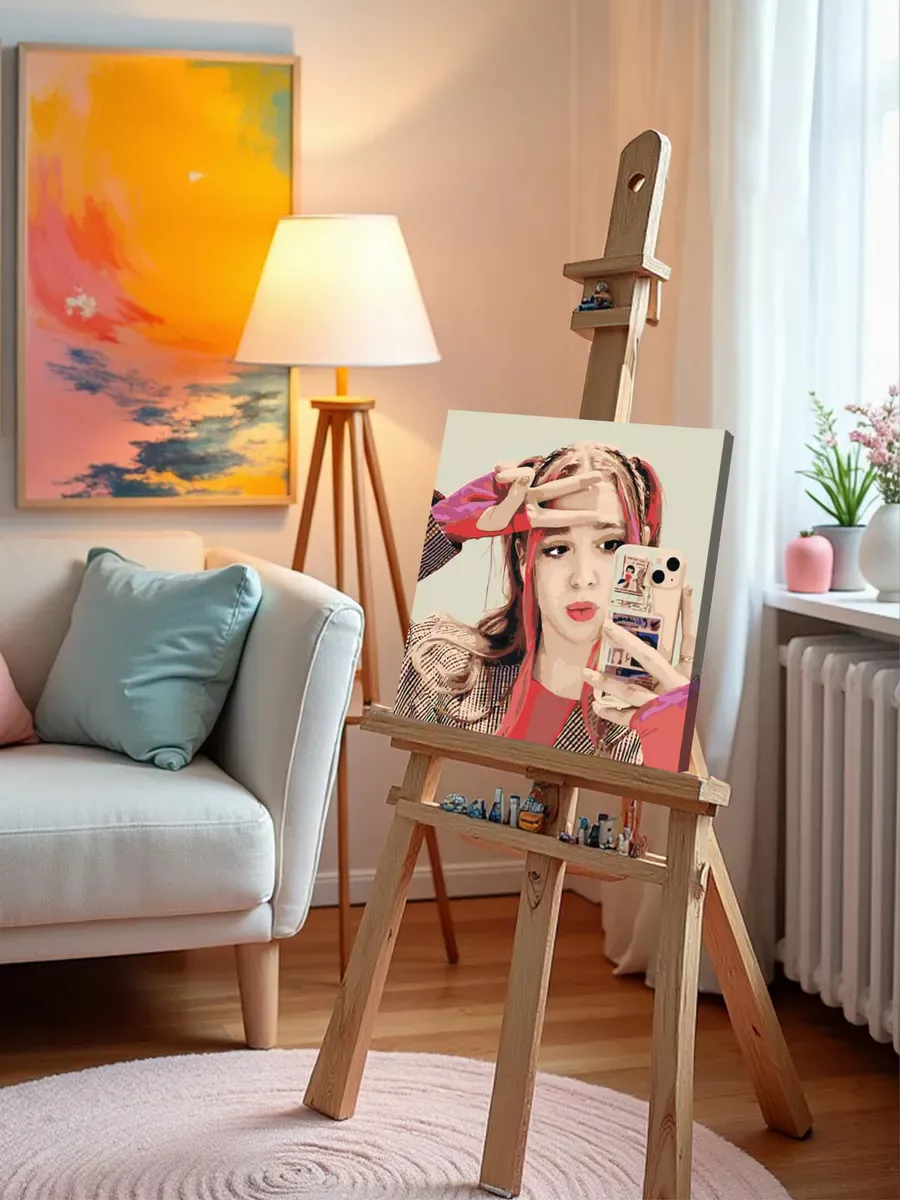 Картина по номерам «Ютубер Риви А4: селфи в лифте 40x40» — картинка 9