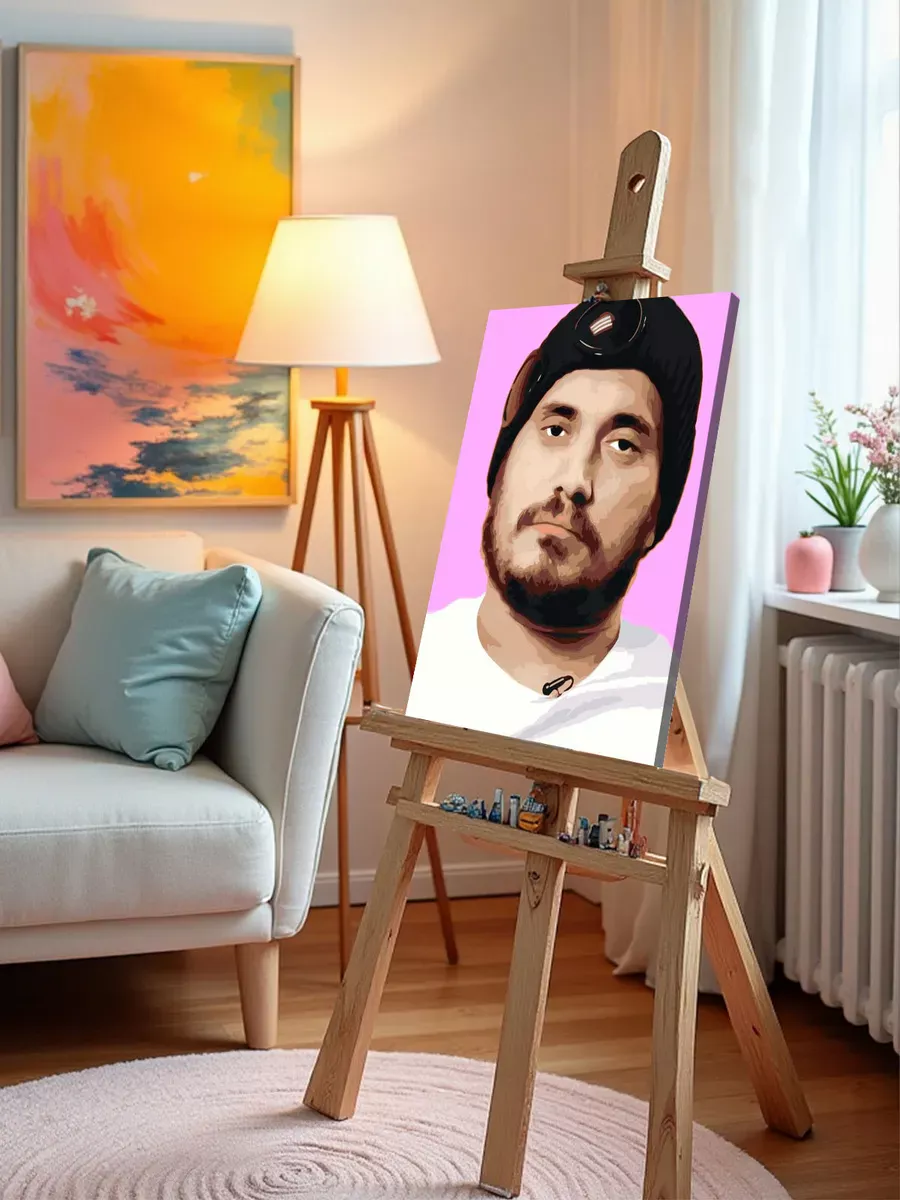 Картина по номерам «Рэпер Паша Техник, Kunteynir 40x50» — картинка 9