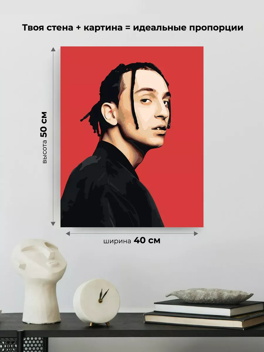 Картина по номерам «Рэпер Яникс Yanix: портрет в студии» — картинка 3