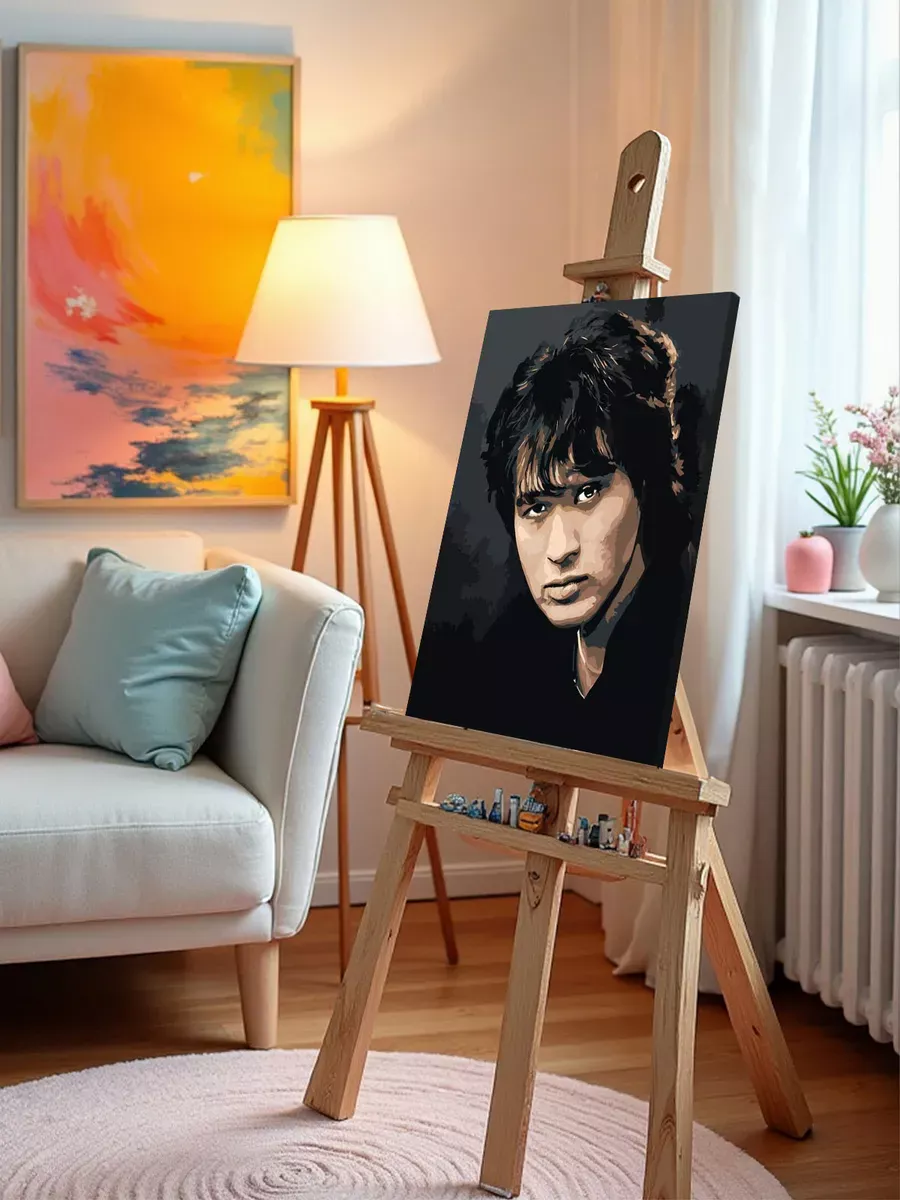 Картина по номерам «Группа Кино: Виктор Цой портрет 40x50» — картинка 9