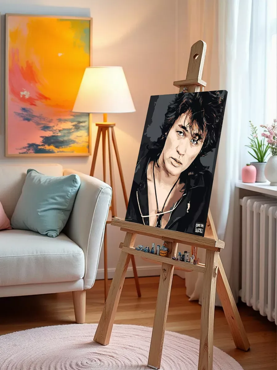 Картина по номерам «Группа Кино: Виктор Цой портрет 40x50» — картинка 10