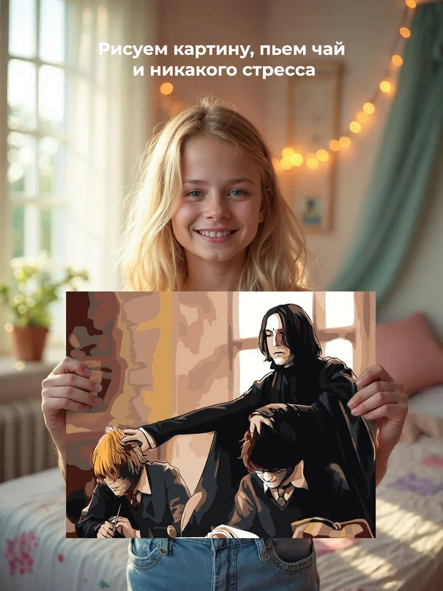 Картина по номерам «Гарри Поттер: Рон и Северус Снегг, Снейп» — картинка 7