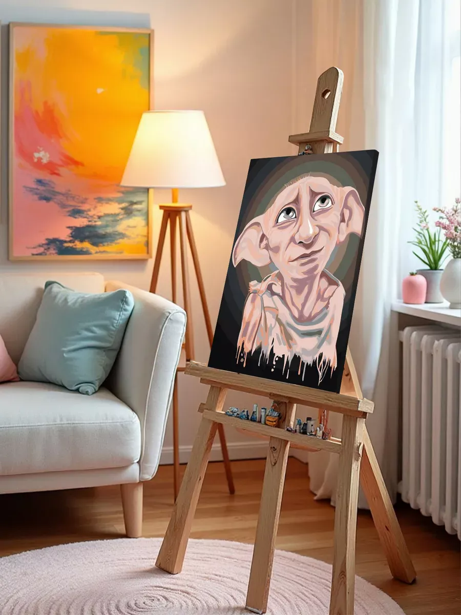 Картина по номерам «Гарри Поттер: домовой эльф Добби арт» — картинка 10