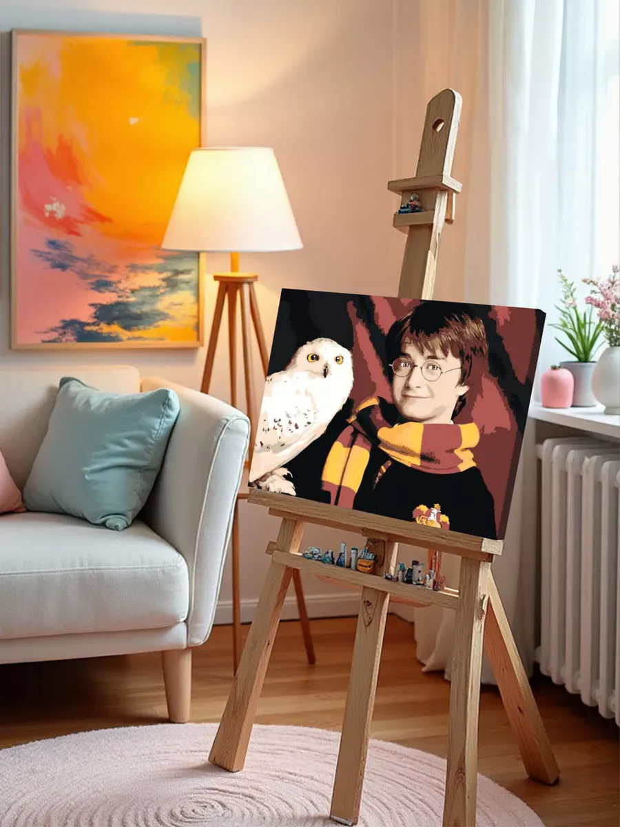 Картина по номерам «Гарри Поттер: сова Букля, шарф Гриффиндор» — картинка 10