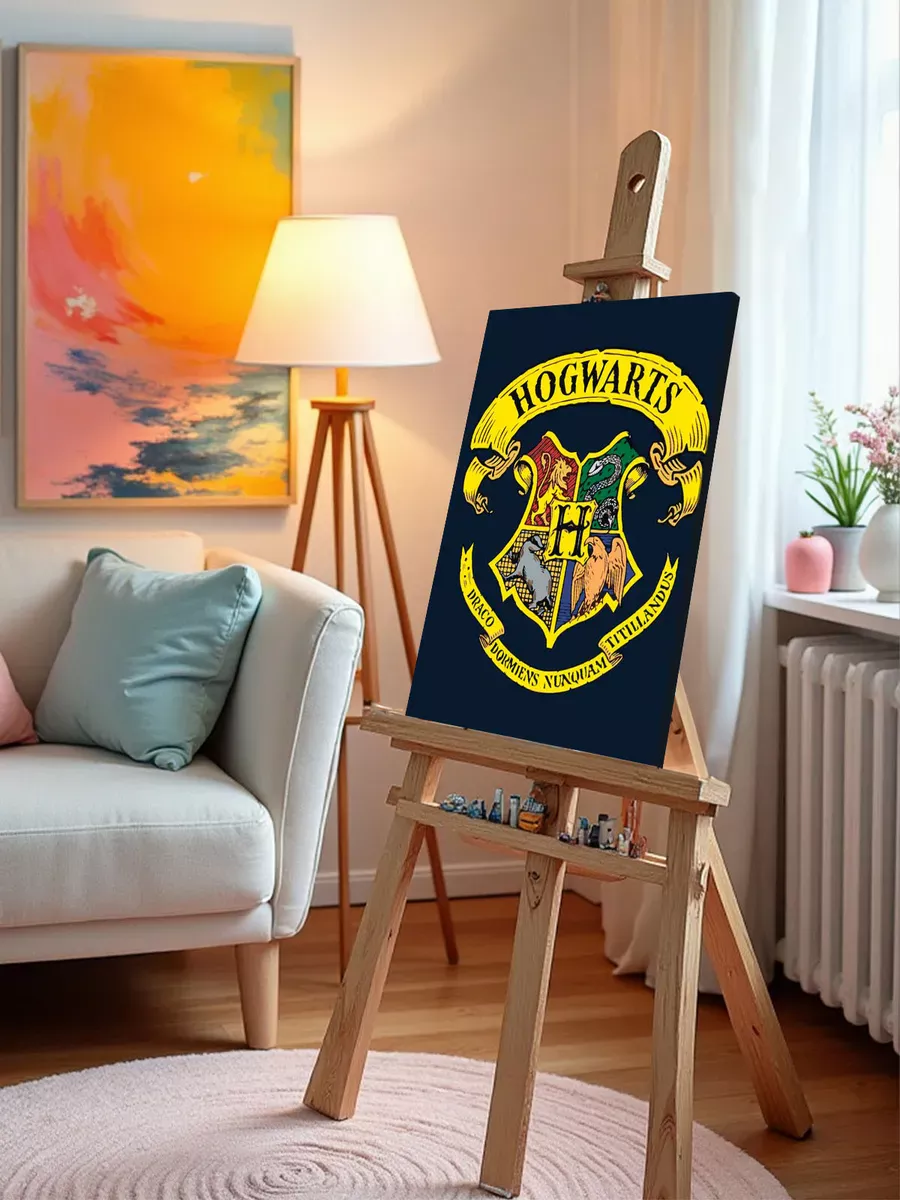 Картина по номерам «Гарри Поттер: Хогвартс, герб школы» — картинка 10